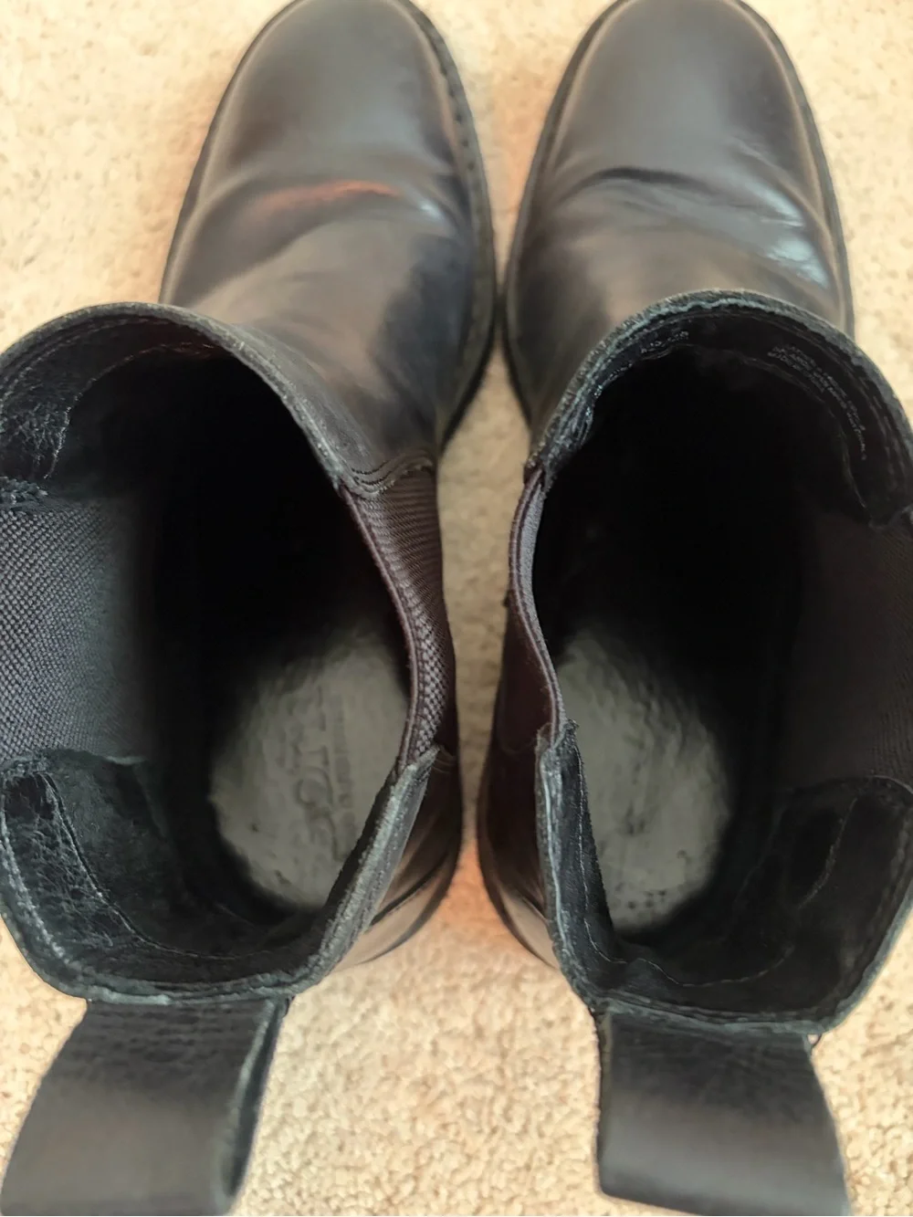 Born Men's Black Leather Chelsea Ankle Boots Slip-On Comfort Round Toe Sz 11.5 M